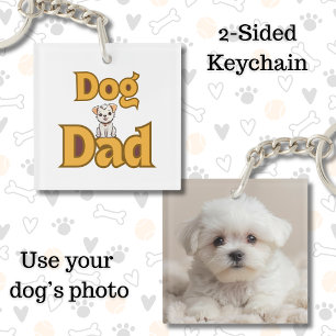 Proud Dog Dad Father's Day Double-Sided Keychain