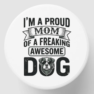 Proud Dog Mom Vintage Engraving Vector Design_1 Mini Candle Favors