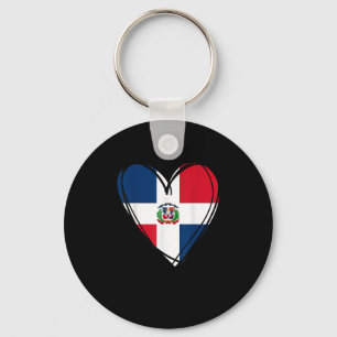 Proud Dominican Boy Girl Aunt Dad Mama Cool Flag H Keychain