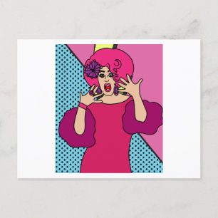 Proud Drag Queen Inspired Postcard