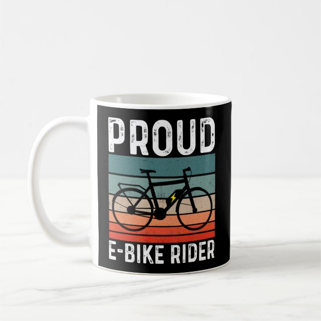 Proud E-Bike Rider Bicycle Cyclist Sports Cycling Coffee Mug (Left)