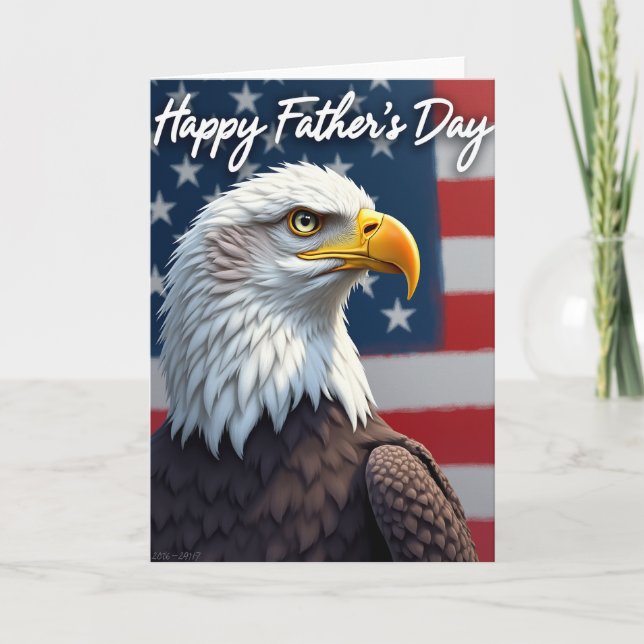 Proud Eagle Fathers Day Card (Front)