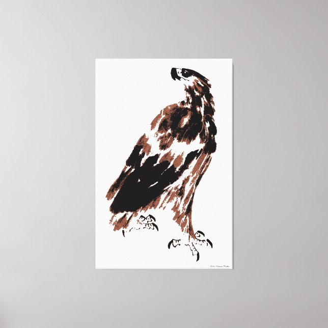 Proud Eagle Wrapped Canvas Print (Front)