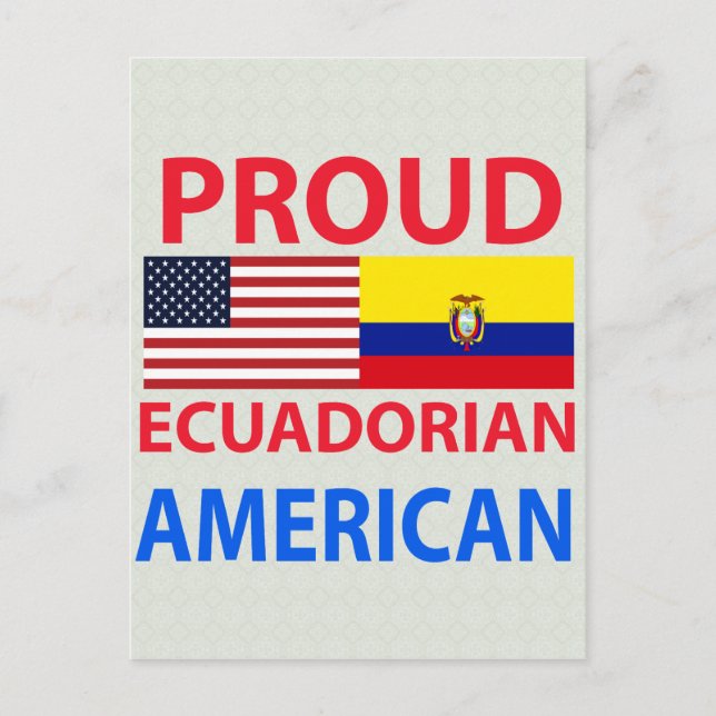 Proud Ecuadorian American Postcard (Front)