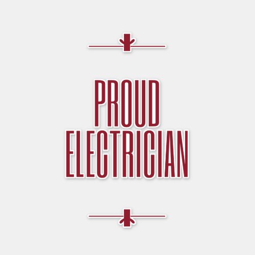 Proud electrician sticker