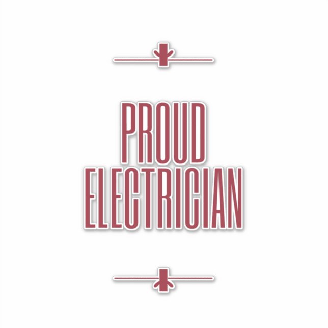 Proud electrician sticker (Front)