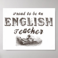 Proud English Teacher Victorian Poster