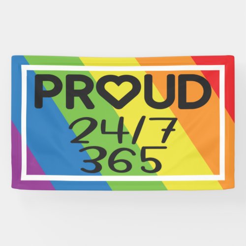 Proud everyday rainbow colors pride month banner