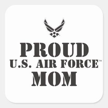 Proud Family – Black Logo & Star Square Sticker by usairforce at Zazzle