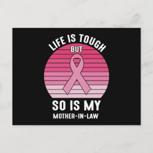 Proud Family Breast Cancer Warrior Mother-in-Law Postcard