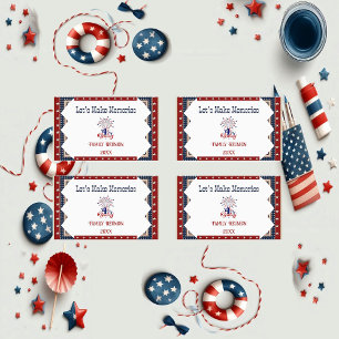 Proud Family Reunion 4th July Stars Firecrackers Rectangular Sticker
