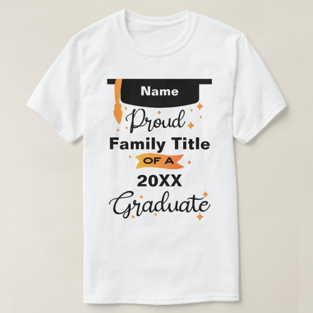 Proud Family Senior 2025 Personalized Name T-Shirt (Design Front)