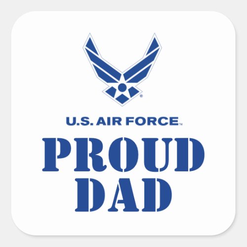 Proud Family  Small Air Force Logo  Name Square Sticker
