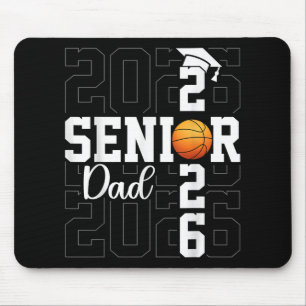Proud Father Cl Of 2026 Basketball Senior Dad Grad Mouse Pad