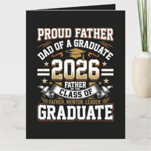 Proud Father Class of 2026 Graduate Card