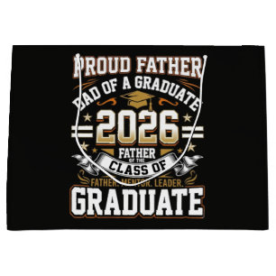 Proud Father Class of 2026 Graduate Large Gift Bag