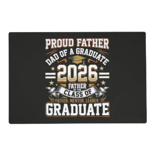 Proud Father Class of 2026 Graduate Placemat