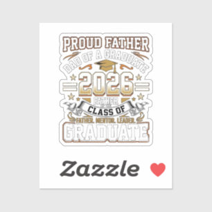 Proud Father Class of 2026 Graduate Sticker