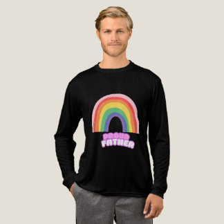 Proud Father Rainbow Dad Father's Day Cute Retro D Tri-Blend Shirt