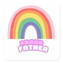 Proud Father Rainbow Dad Father's Day