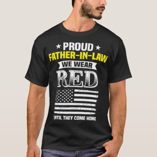 Proud FatherInLaw Of Deployed Son Red Friday Famil T_Shirt
