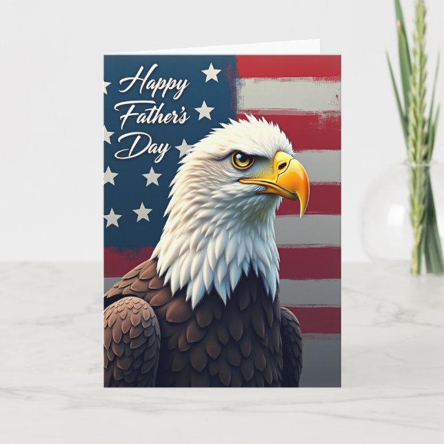 Proud Fathers Day Eagle Card (Front)