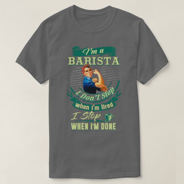 Proud Female Barista Shirt (Design Front)