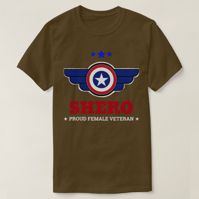 Proud female veteran  T-Shirt (Design Front)