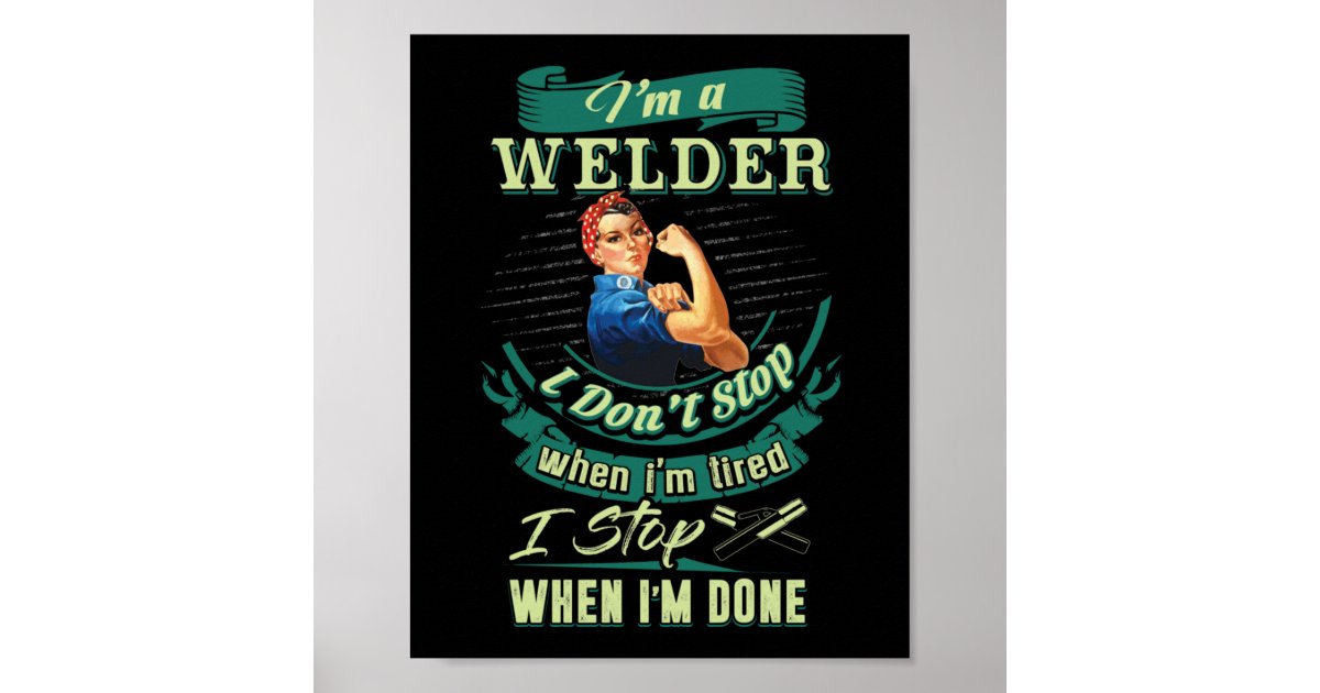 Proud Female Welder Poster Zazzle