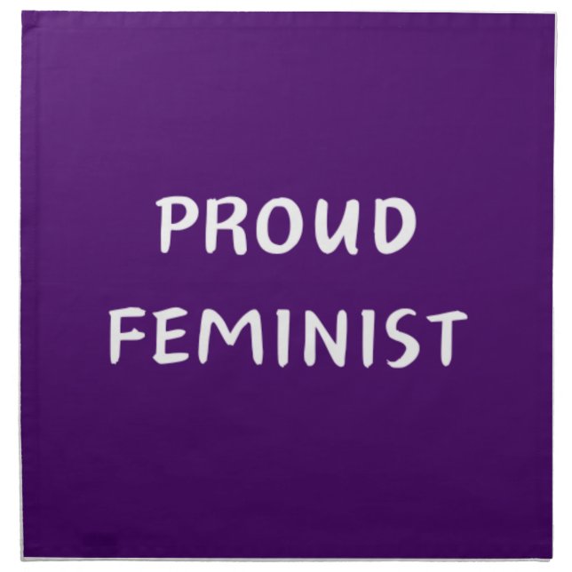Proud Feminist Cloth Napkin (Front)