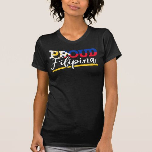 Proud Filipina Pride Philippines Woman Girl T_Shirt