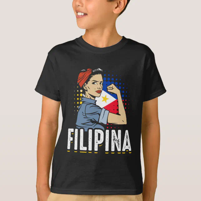 Proud Filipina Woman Girl Philippines Flag T Shirt Zazzle
