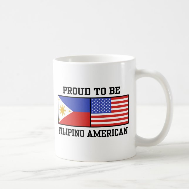 Proud Filipino American Coffee Mug (Right)