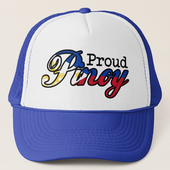 Proud Filipino Pinoy Trucker Hat (Front)