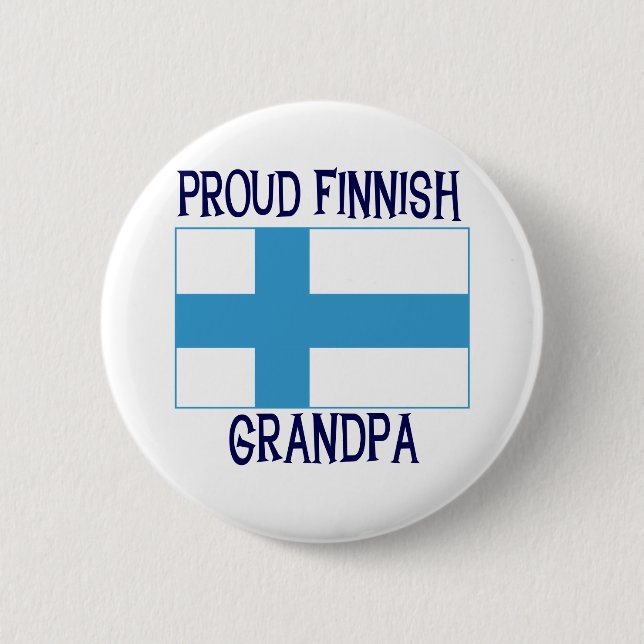 Proud Finnish Grandpa Button (Front)