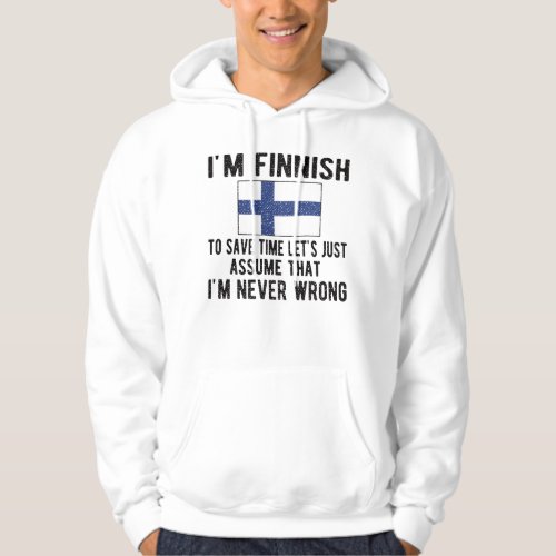 Proud Finnish Heritage Finland Roots Finnish Flag Hoodie