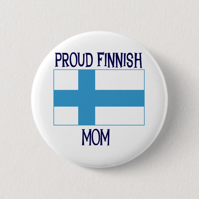 Proud Finnish Mom Button (Front)