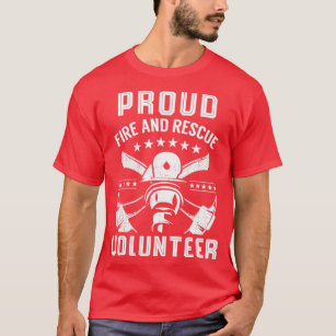 Proud Fire And Rescue Volunteer Voluntary  T-Shirt