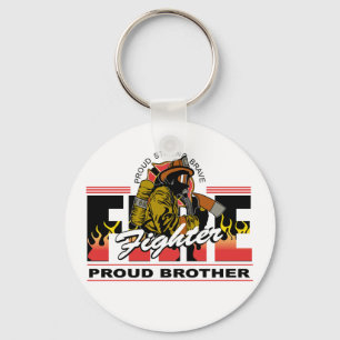 Proud Firefighter Brother Keychain