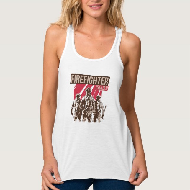 Proud Firefighter Squad Tank Top (Front)