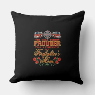 Proud Firefighter's Mom Throw Pillow