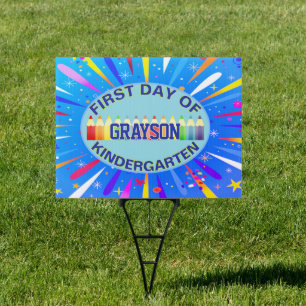 Proud! First Day of Kindergarten Custom Sign