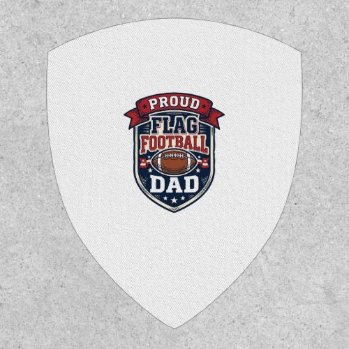 Proud Flag Football Dad Vintage Patriotic Badge De
