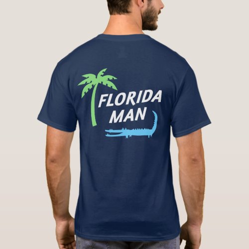 Proud Florida Man Alligator and Palm Tree T_Shirt