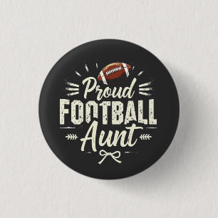 Proud football aunt Fantasy Football Matching Button