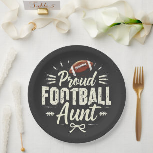 Proud football aunt Fantasy Football Matching  Paper Plates