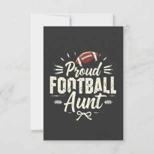 Proud football aunt Fantasy Football Matching Thank You Card