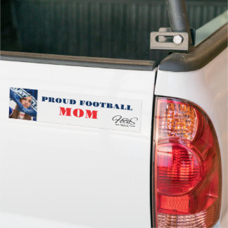 PROUD FOOTBALL "MOM:" BUMPER STICKER