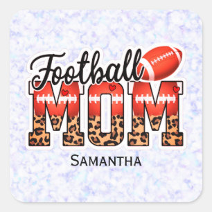 Proud Football Mom – Game Day Enthusiast Square Sticker