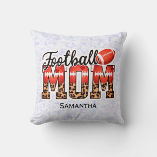 Proud Football Mom – Game Day Enthusiast Throw Pillow